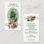St. Patrick's Day Gebed Zegen Religieuze Heilige Visitekaartje (Voorkant / Achterkant)
