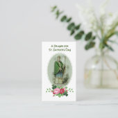 St Patrick's Day Gebed Zegen Religieuze Heilige Visitekaartje (Staand voorkant)