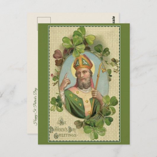 St. Patricks Day Gebed & Zegening Briefkaart (Voorkant / Achterkant)