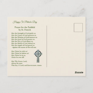 St. Patricks Day Gebed & Zegening Briefkaart