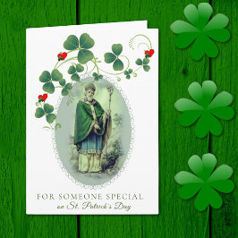 St. Patrick's Day Gebeds Zegen Religieus Kaart