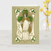 St. Patricks Day Gebedszegening Kaart (Gele Bloem)