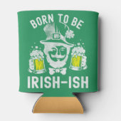 St. Patrick's Day Geboren om Iers-Iers Grappig Ier Blikjeskoeler (Achterkant)