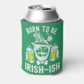 St. Patrick's Day Geboren om Iers-Iers Grappig Ier Blikjeskoeler (Blikje Achterkant)