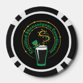 St. Patrick's Day Gecertificeerde Schelmenstreken Poker Chips (Achterkant)