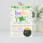 St. Patricks Day Gedekte waardering leraar  Kaart (Staand voorkant)