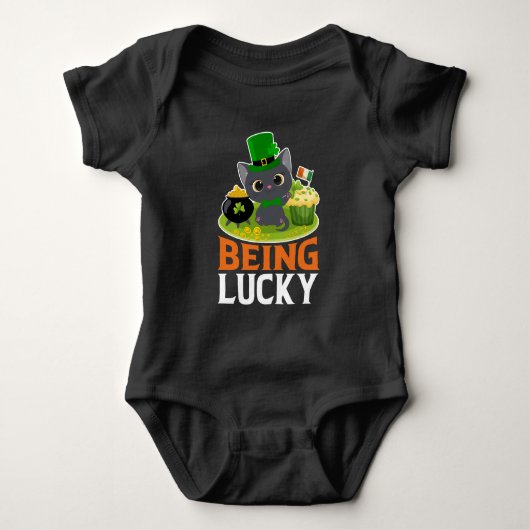 St. Patrick's Day Geluk Hebben Romper (Voorkant)