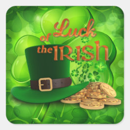 St. Patrick's Day - Geluk van de Ieren" Vierkante Sticker