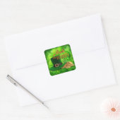 St. Patrick's Day - Geluk van de Ieren" Vierkante Sticker (Envelop)