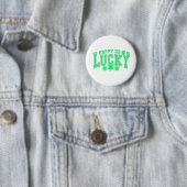 St. Patrick's Day Gelukkig groen bier stijlvol Ronde Button 5,7 Cm (In situ)