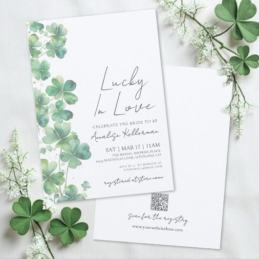 St. Patrick's Day Gelukkig Verliefd Bruidsbruiloft Kaart