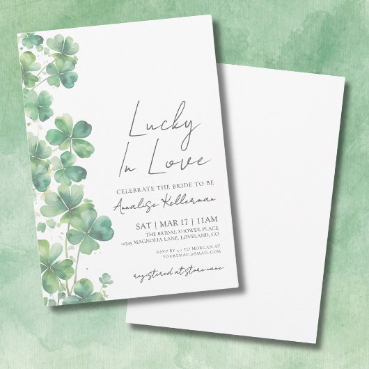 St. Patrick's Day Gelukkig Verliefd Bruidsbruiloft Kaart