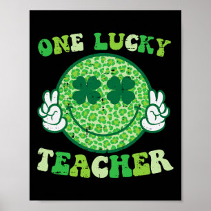 St. Patrick's Day Gelukkige Leraar Smile Vrede Hei Poster