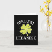 St. Patrick's Day Geluks Geschenk uit Libanon Kaart (Gele Bloem)