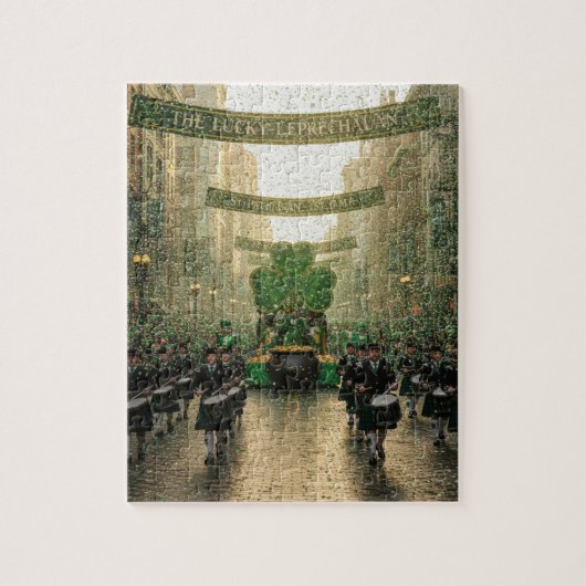 St. Patrick's Day – Geluks Hoedje van de Leprechau Legpuzzel (Verticaal)