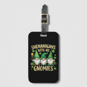 St. Patrick's Day Geluks Klaver Dwerg Bagagelabel (Voorkant (verticaal))