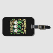 St. Patrick's Day Geluks Klaver Dwerg Bagagelabel (Voorkant (horizontaal))