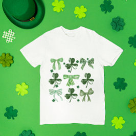 St. Patrick's Day Geluks Klaver en Strik T-shirt