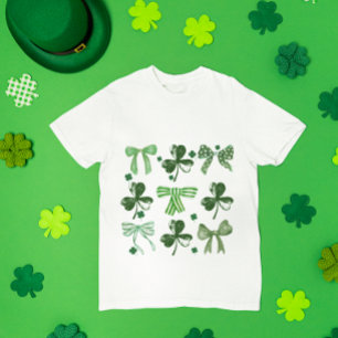 St. Patrick's Day Geluks Klaver en Strik T-shirt