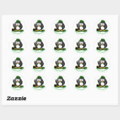 St. Patrick's Day Geluks Penguin Ronde Sticker (Vel)