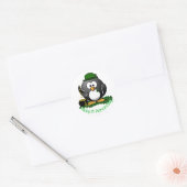 St. Patrick's Day Geluks Penguin Ronde Sticker (Envelop)