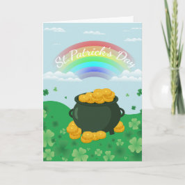 St. Patrick's Day geluks regenboog Kaart