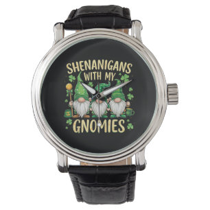St. Patrick's Day Geluks Shamrock Kabouter Horloge