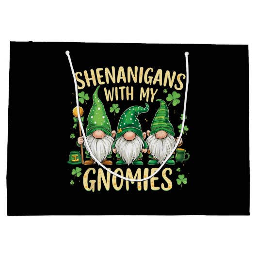St. Patrick's Day Geluksblad Kabouter  Groot Cadeauzakje (Achterkant)
