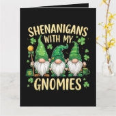 St. Patrick's Day Geluksblad Kabouter Kaart (Gele Bloem)