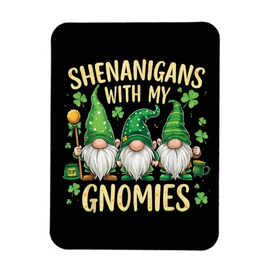St. Patrick's Day Geluksblad Kabouter Magneet (Verticaal)