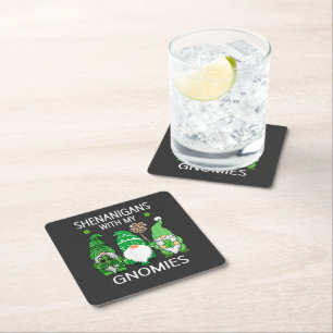 St Patricks Day Geluksblad Luipaard Gnooms Kartonnen Onderzetters