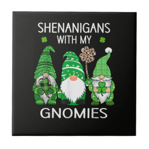 St Patricks Day Geluksblad Luipaard Tegeltje