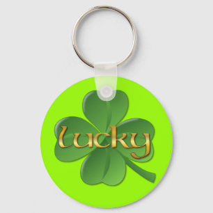 St. Patrick's Day Geluksblad Sleutelhanger