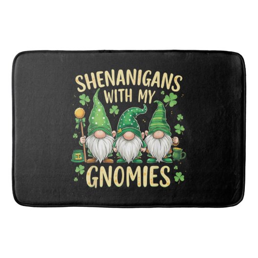 St. Patrick's Day Geluksdrieblad Kabouter Badmat (Voorkant)