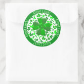 St. Patrick's Day Geluksdriebladen Persoonlijk Ronde Sticker (Tas)