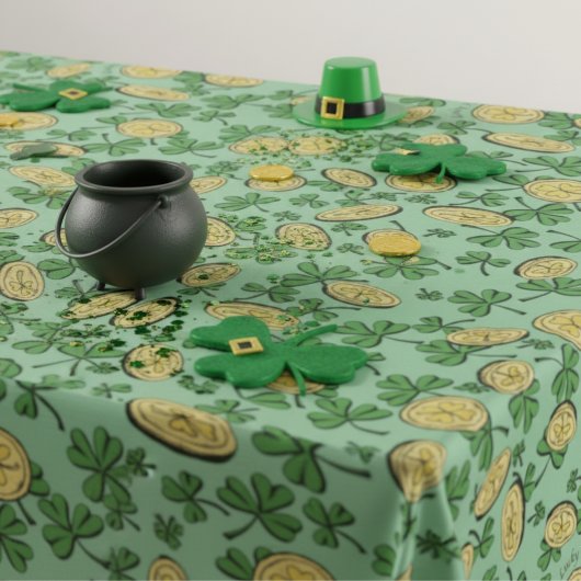 St. Patrick's Day Geluksshamsrocken & Gouden Munte Tafelkleed