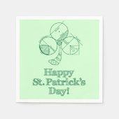 St. Patrick's Day Geometrie Servetten (Voorkant)