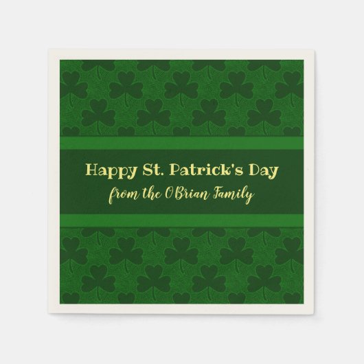 St. Patrick's Day Gepersonaliseerd Servet (Voorkant)