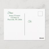 St Patrick's Day gepersonaliseerde postkaart (Achterkant)