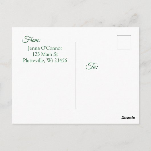 St Patrick's Day gepersonaliseerde postkaart (Achterkant)