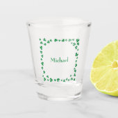 St. Patrick's Day gepersonaliseerde shamrock Shot Glas (Voorkant)