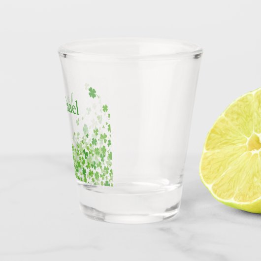 St. Patrick's Day gepersonaliseerde shamrock Shot Glas (Rechts)