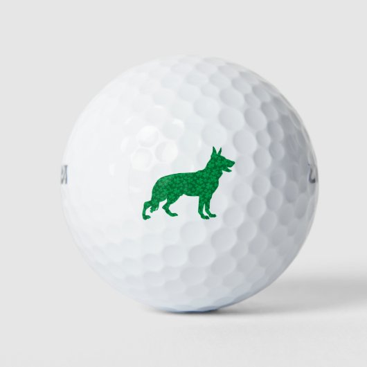 St. Patrick's Day German Shepherd Golfballen (Voorkant)