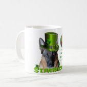 St. Patricks Day German Shepherd Koffiemok (Voorkant links)