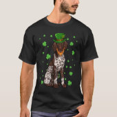 St Patricks Day German Shorthaired Pointer Dog Sha T-shirt (Voorkant)