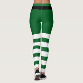 St. Patrick's Day gestreept groen en wit Leprechau Leggings (Achterkant)
