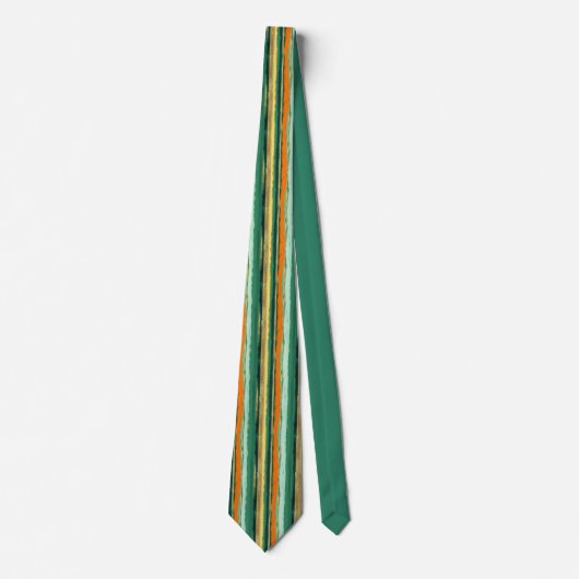 St. Patrick's Day Gestreepte Aangepaste Das (Voorkant)