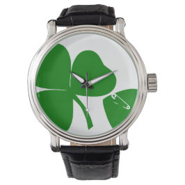 St Patrick's Day - Get Lucky 3+1 = 4 Horloge