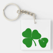 St Patrick's Day - Get Lucky 3+1 = 4 Monogram Sleutelhanger (Voorkant)