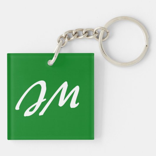 St Patrick's Day - Get Lucky 3+1 = 4 Monogram Sleutelhanger (Achterkant)